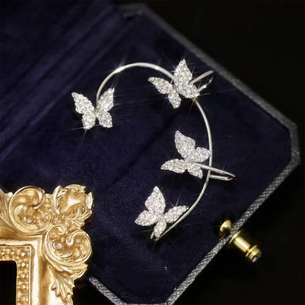 Butterfly ear cuffs
