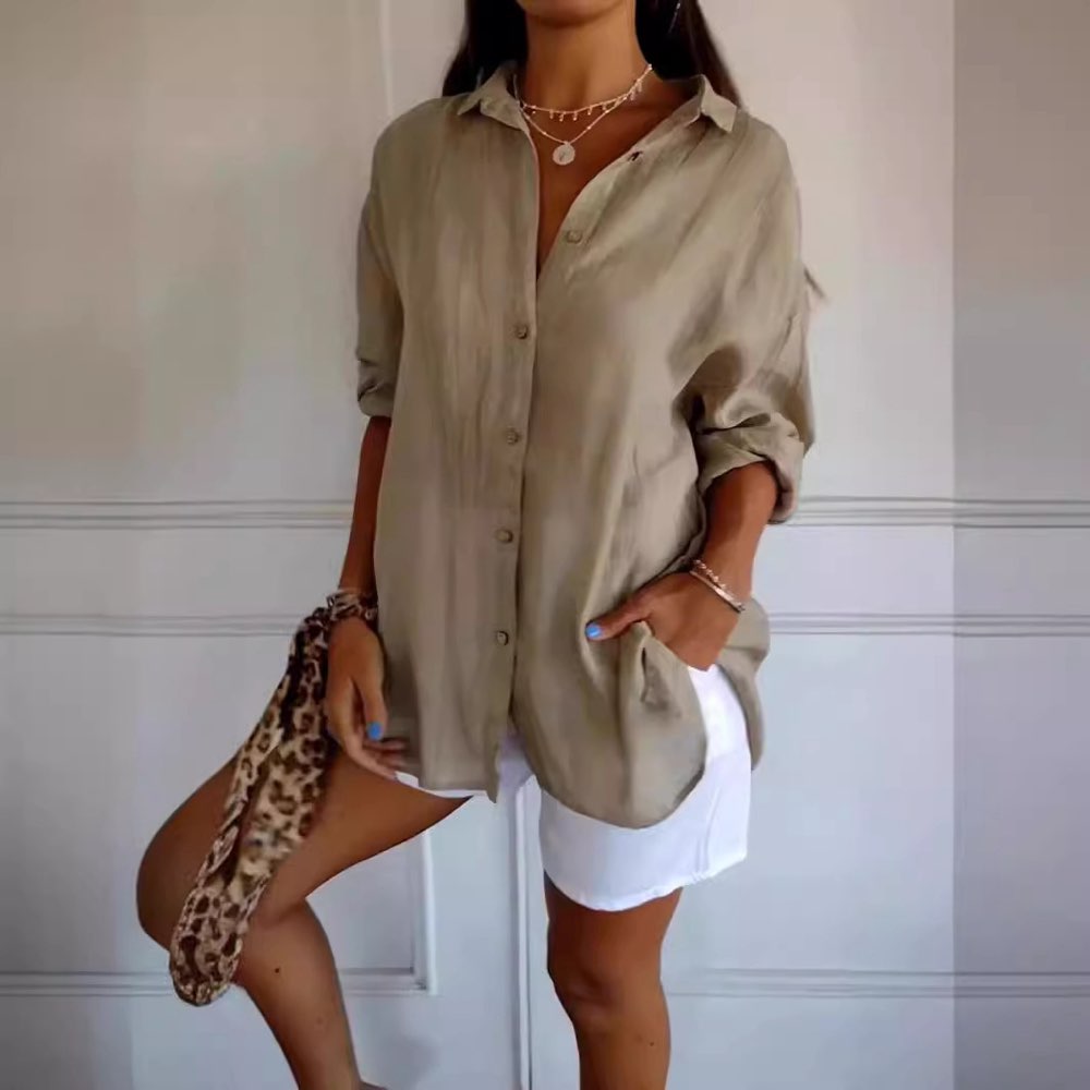 Oversized pleated shirt